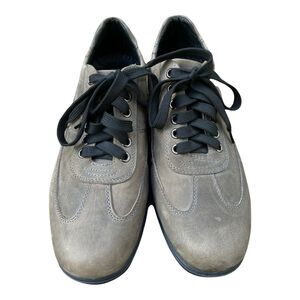 GDEFY Versoshock Trampoline Technology Olive Green Men's Leather Sneakers 8‎